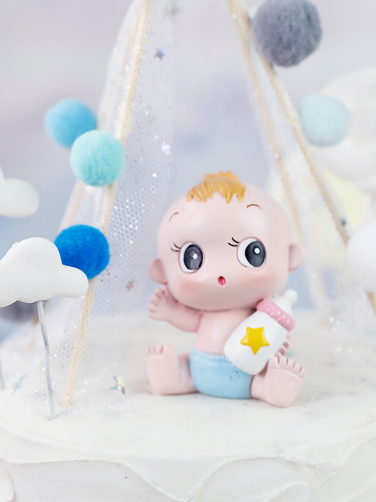 bottle baby Cake Topper Baby Boy or Girl Happy Birthday Cake Topper Wedding Cake Topper Party Supplies
