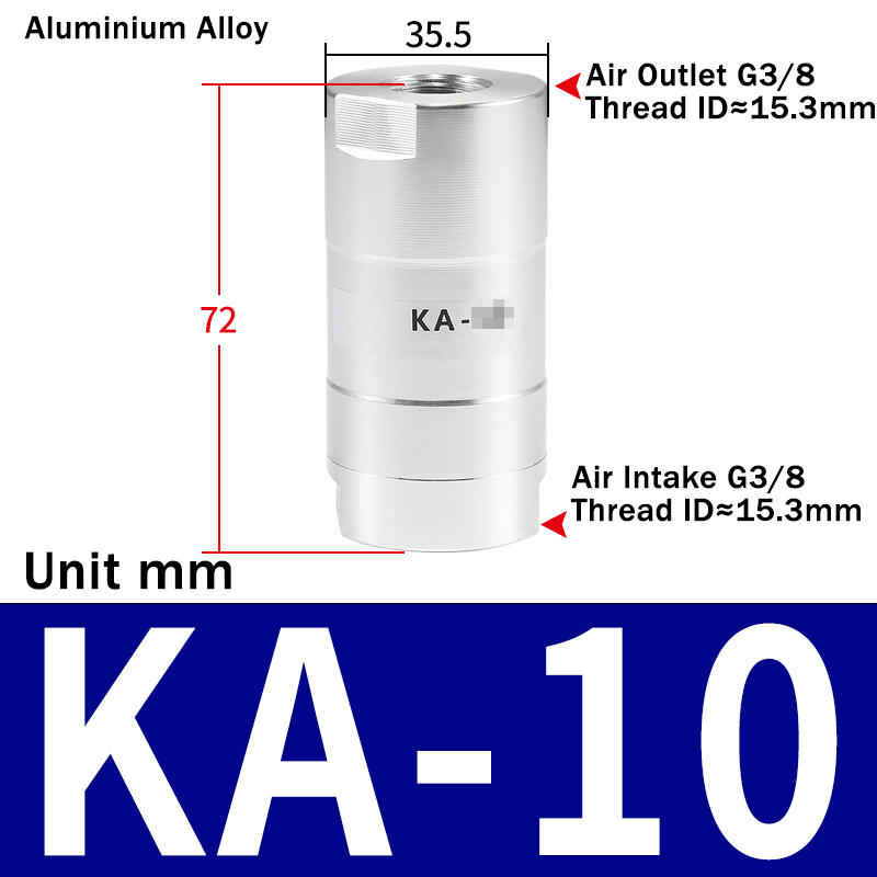 Ka -06 ka-08 ka-10 ka-15 luft tilbakeslagsventil i aluminium pneumatisk tilbakeslagsventil kobberforniklet enveisventil cv -01 02 03 04: Blå / 1/2 "