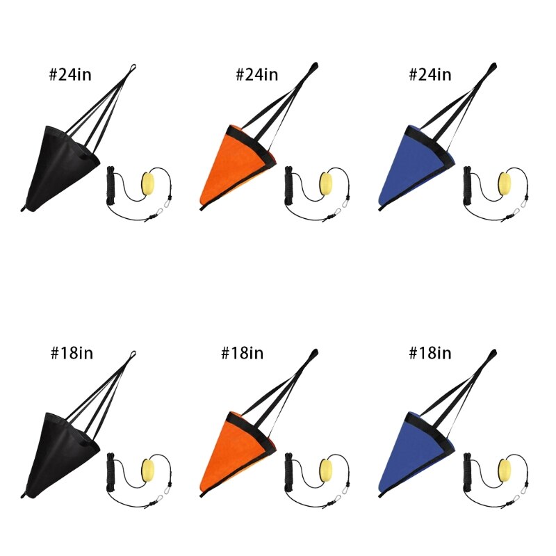 PVC Kayak Drift Anchor Rowing Boat Traction Rope Marine Floating Buoy Ball Kit Sea Drogue Anchors Canoe Accessories