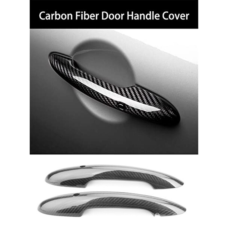 Carbon Fiber Protect Door Handle Cover Accessories with Keyhole for Mini Cooper F55 F56 F54 F60 R55 R56 R60 Countryman