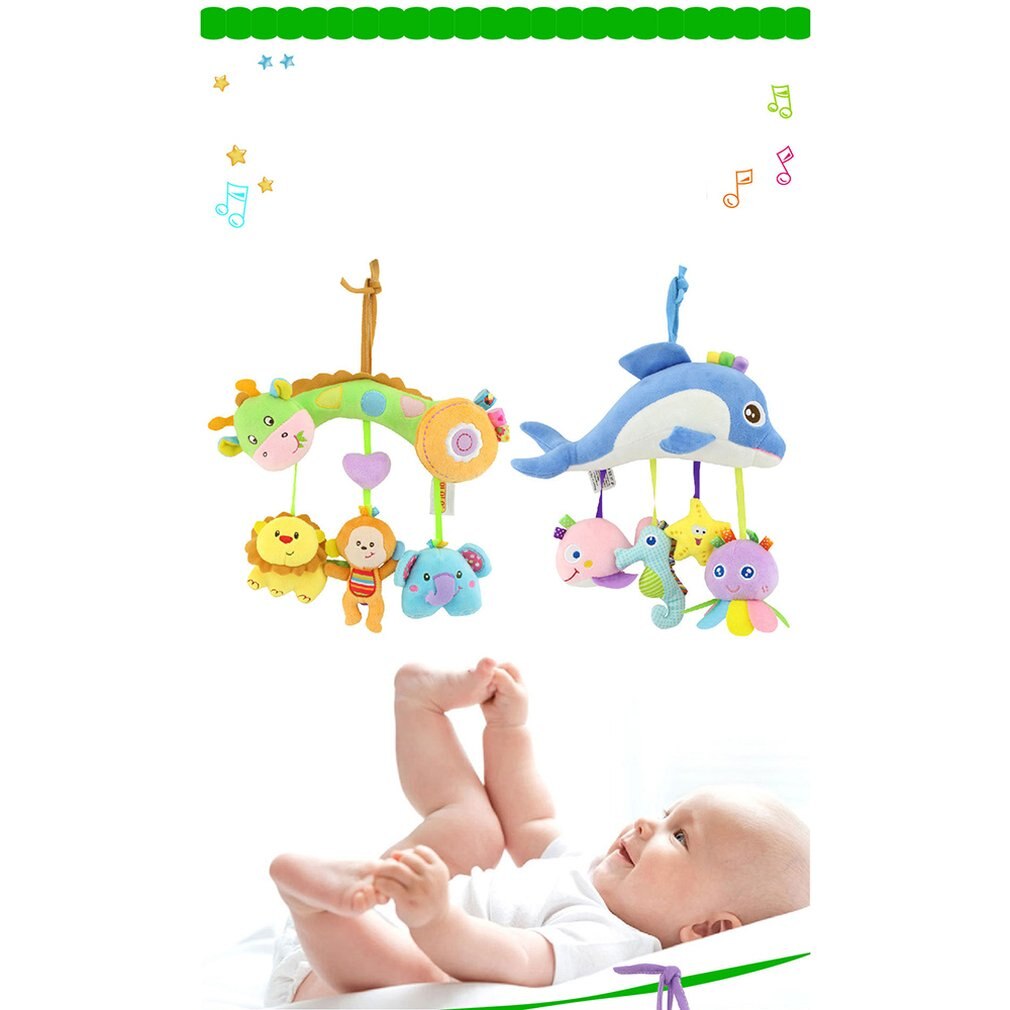 1 st babyleksak djur vindklocka nyfödda 0-1 år gamla säng hängande musikleksaker förälder-barn interaktion baby skallror leksak