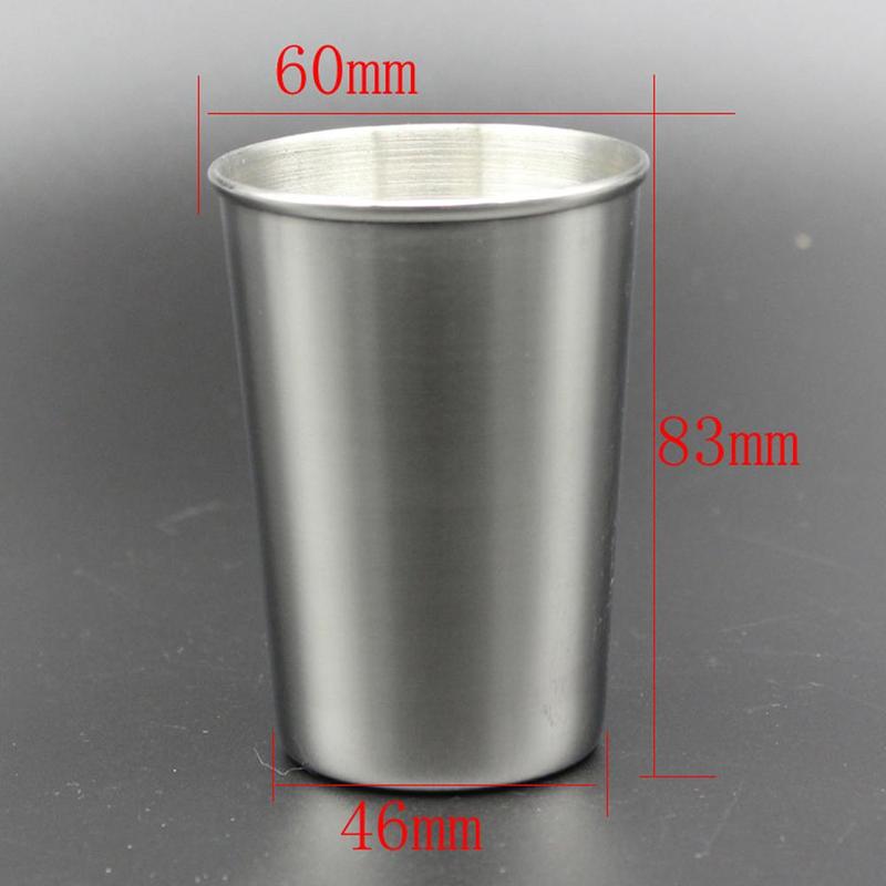 70ml/150ml sprit metallkopp rostfritt stål litet glas 4 koppar plus drickskopp set campingsprit vinglasset kaffemugg