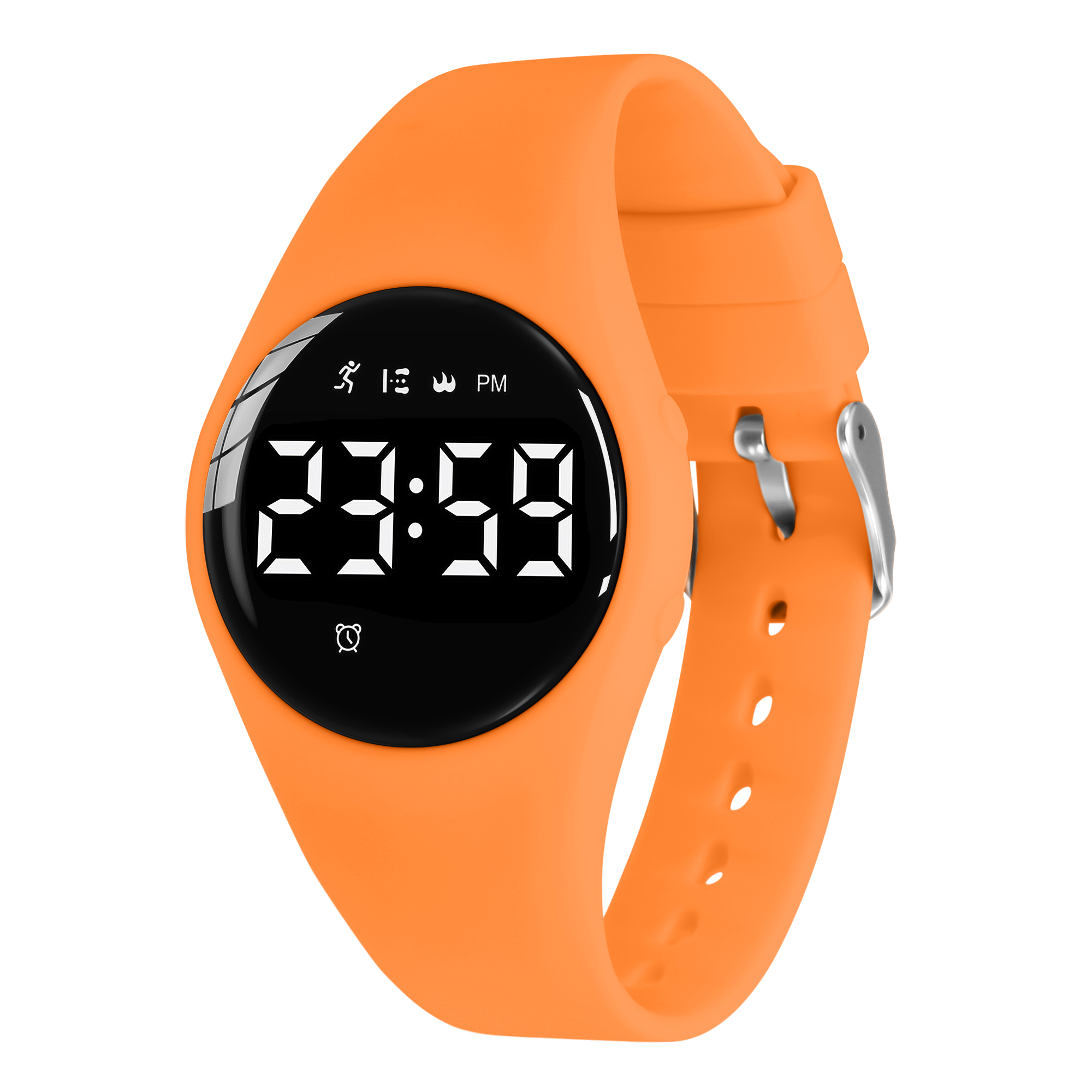 Kids Fitness Watch Digital Activity Tracker Watch for Kids Ages 3-12 Non-Bluetooth Alarm Count Steps Wrist Watch for Kids: Orange