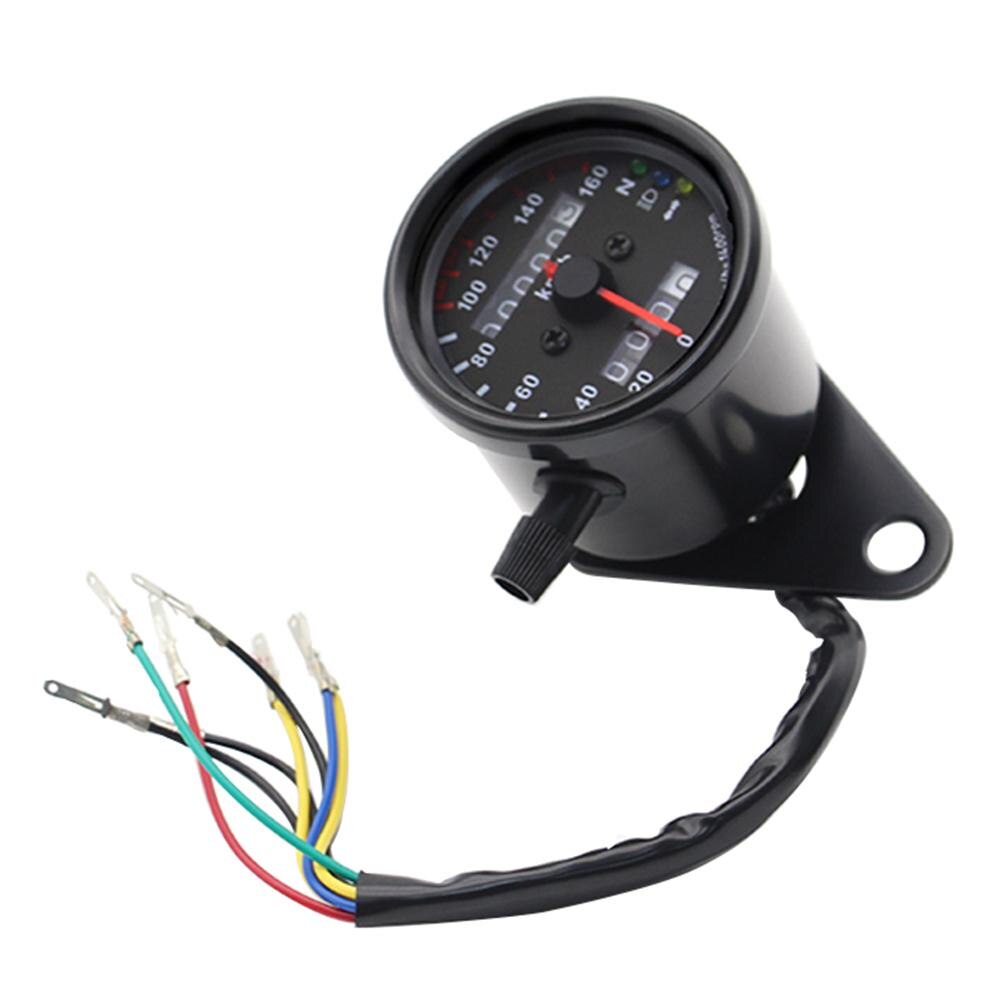 Motorcycle Speedometer Delicate Retro 12V Motorcycle Speedometer Odometer with Neutral Gear Headlight Indicator