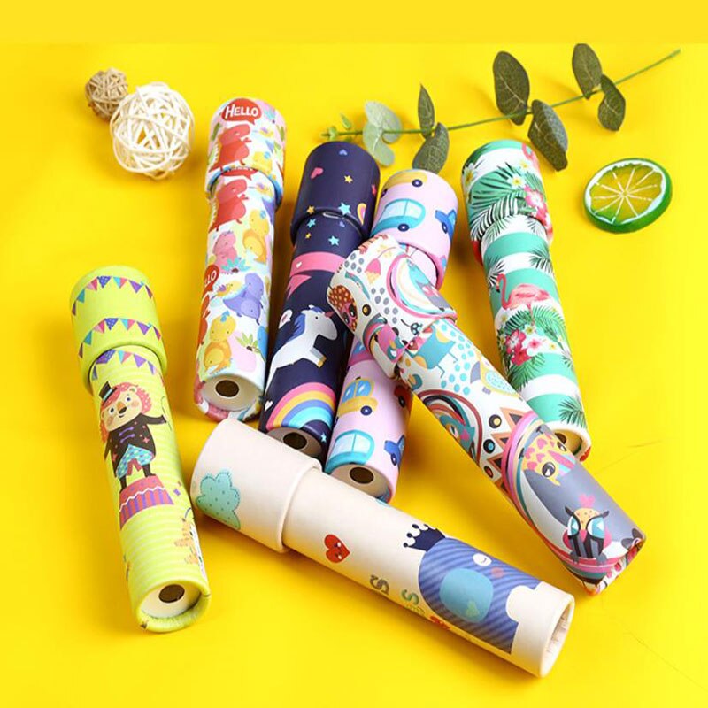 Interactive Logical Rotating Kaleidoscope Magic Classic Educational Toys for Kids Imaginative Cartoon Children