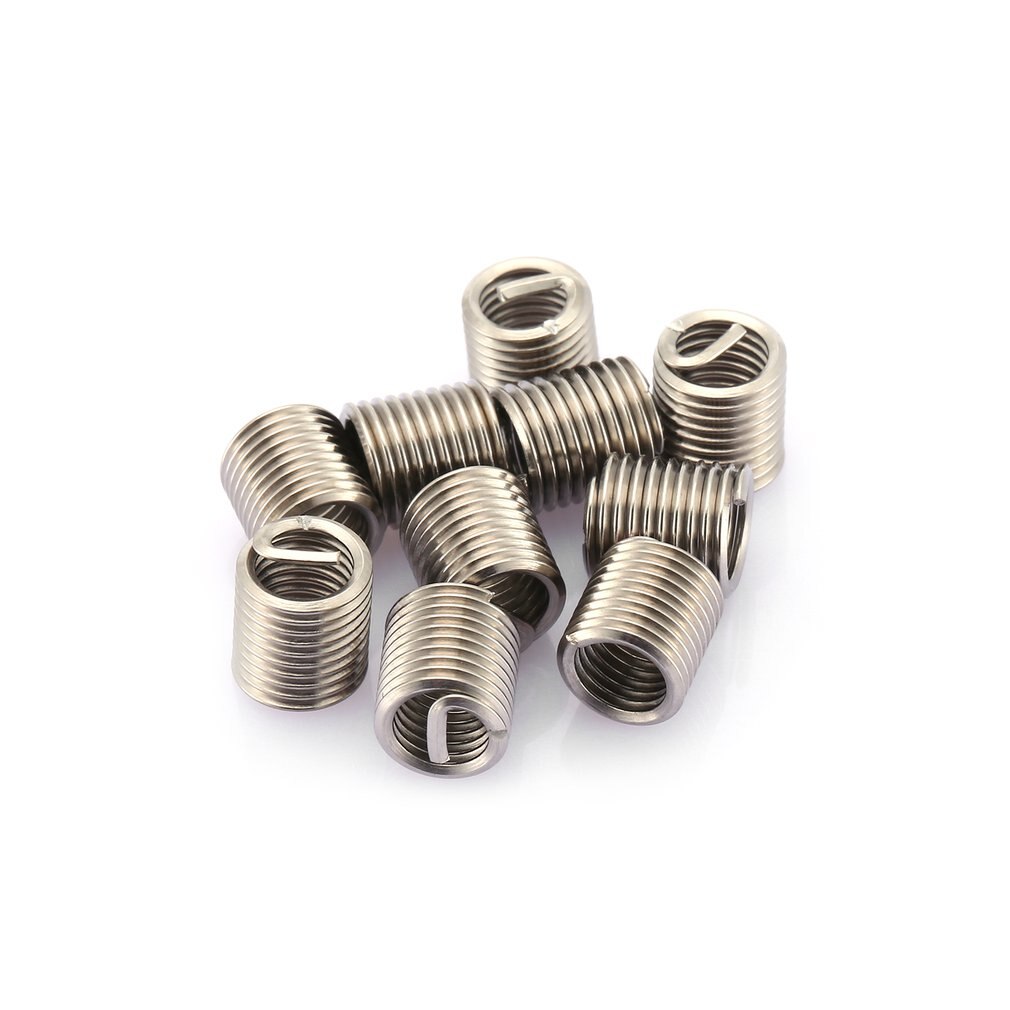60PCS Thread Insert Set M3/4/5/6/8/10/12 Thread Repair Insert Kit for Helicoil Repairing Tools High Strength & Hardness