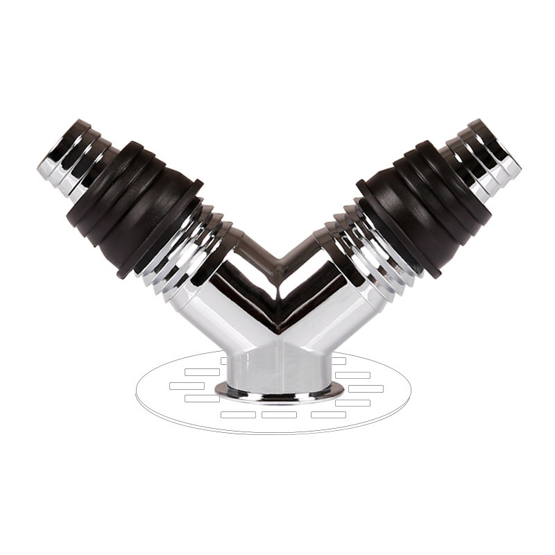 Chrome-plated Basin Washing Machine Launching Deodorant Tee Elbow Floor Drain Interface Plastic Dual-purpose Double Drainage: D
