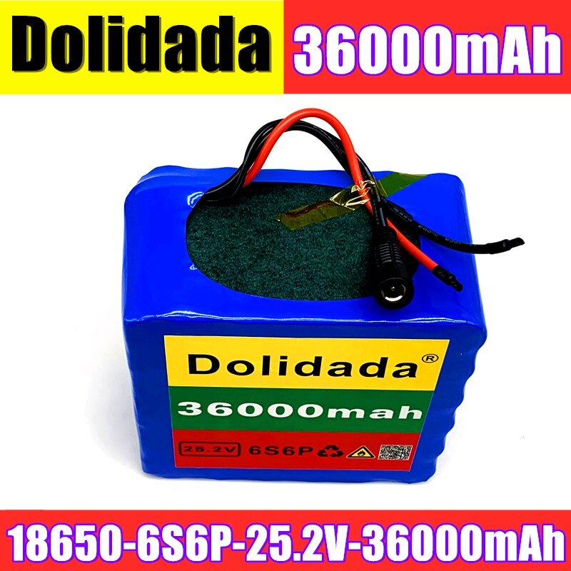 6S6P 24V 36Ah 25.2V 36000mah lithium battery pack batteries for electric motor bicycle ebike scooter wheelchair cropper with BMS