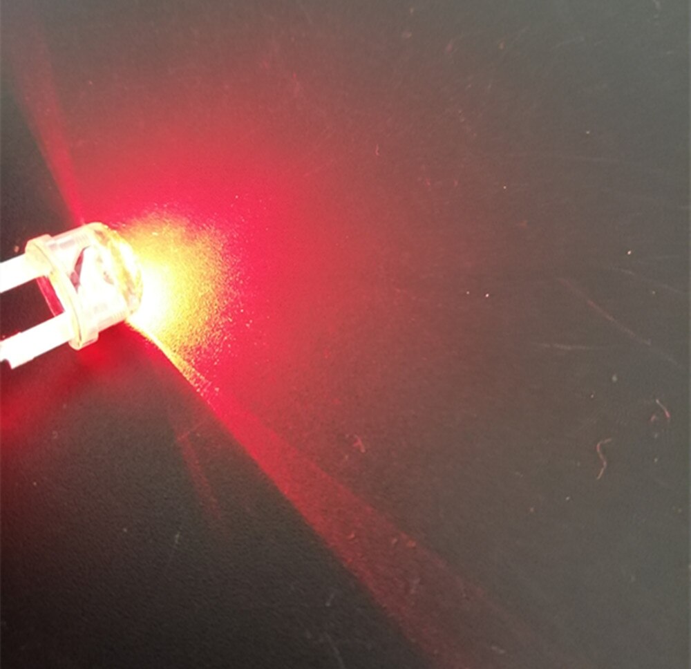 20pcs 8MM 0.5W straw hat LED light emitting diode bright F8 DIP Lamp beads white/warm white/red/green/blue/yellow: Red