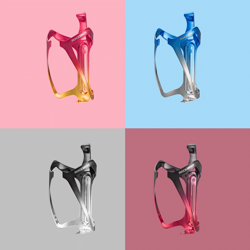 Rockbros sykkelflaskeholder mtb landeveissykkel vannflaskeburfeste aluminiumslegering gradient sterk solid flaskeholder