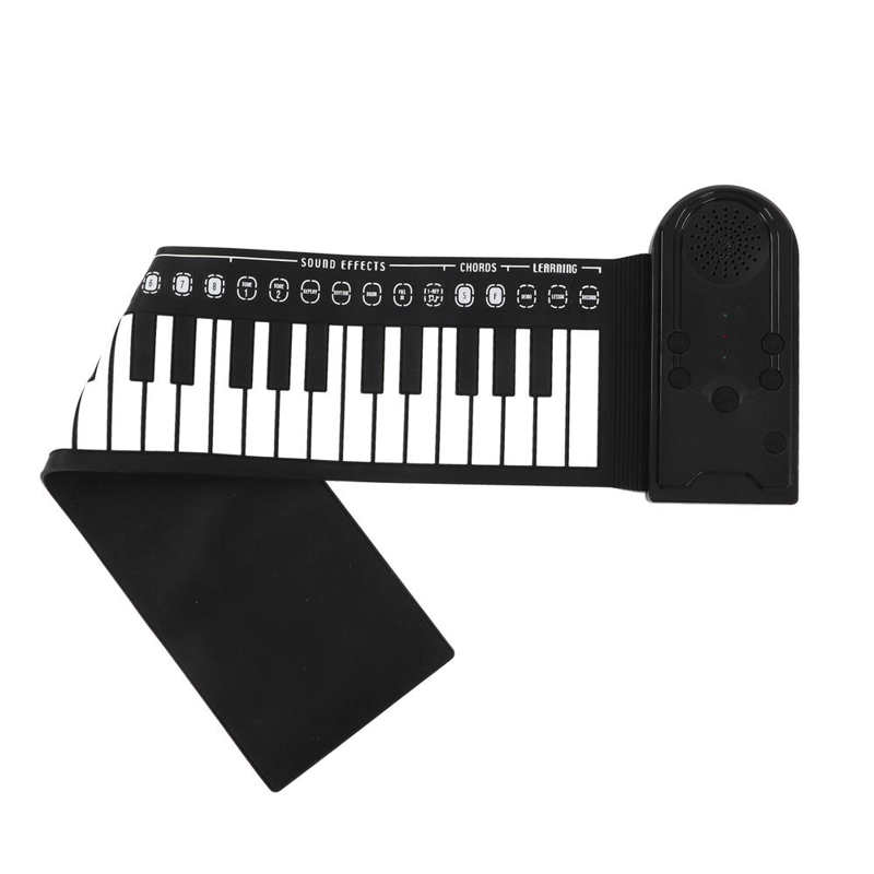 Musical Keyboard Portable Hand Roll Piano Flexible 49 Key Foldable for Beginners for Home for Travel for Children