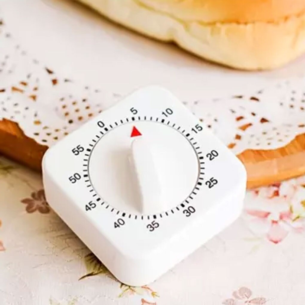 Kitchen Timer Novelty Square Shape 60 Minute Mechanical Timer Reminder Counting Count Down Alarm Reminder