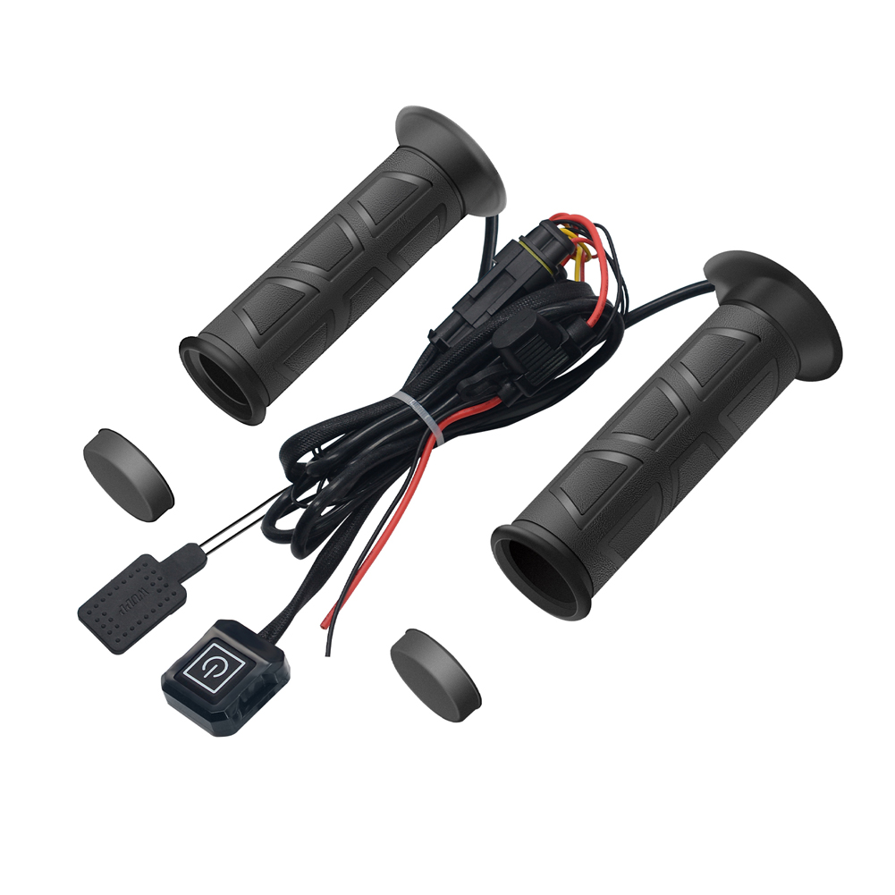 Nuove manopole riscaldate a mano per moto Manopole riscaldate elettriche universali a 3 marce Manubrio scooter ATV Scaldamani Manubrio caldo da 22 mm