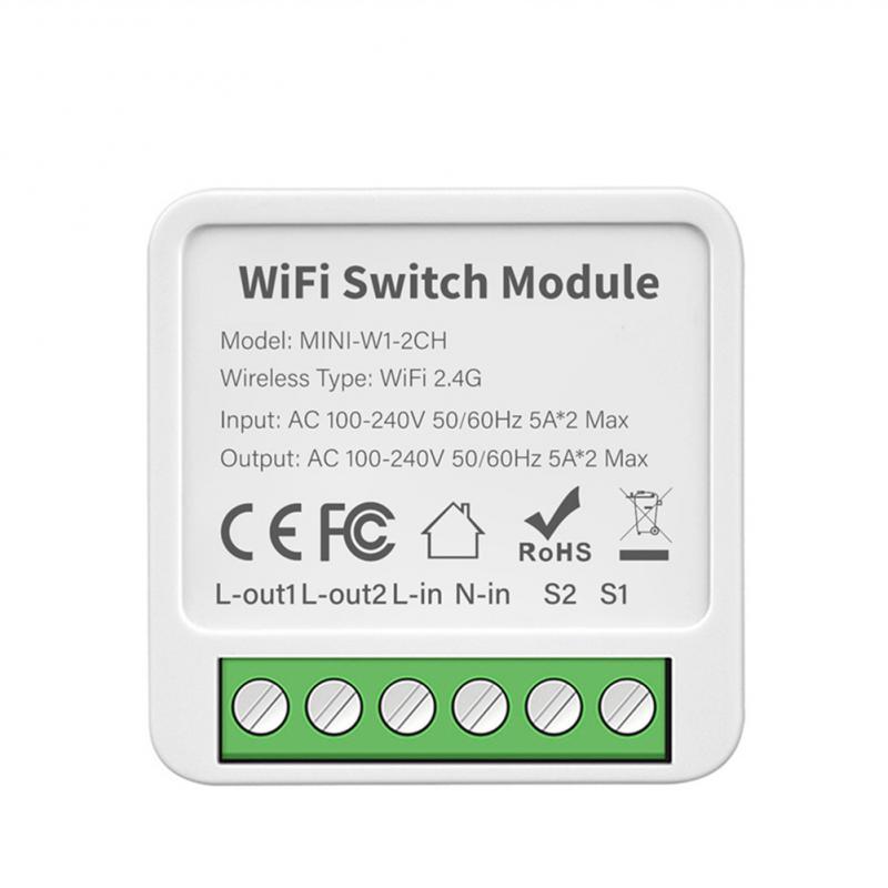 Tuya Zigbee/Wifi 1/2/3/4CH MINI inteligentny przełącznik dwukierunkowe sterowanie bezprzewodowy włącznik światła inteligentna automatyka domowa za pośrednictwem Alexa Google Home: Bundle2