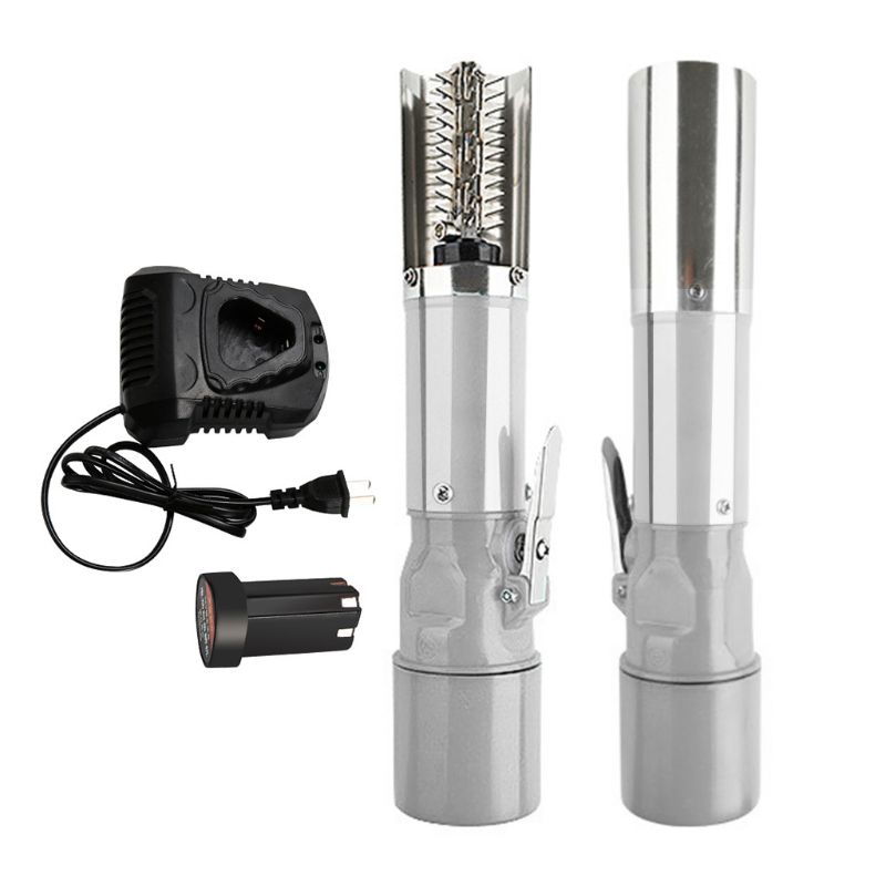 Electric Fish Scale Remover Cleaner Seafood Tool Stainless Steel Waterproof Cordless Automatic Scraper Kitchen Helper Cleaning B: Silver-rechargeable