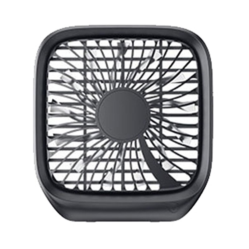 Baseus Auto Fan Hoofdsteun Achterbank Koelventilator Ventilator 3 Speed Verstelbare Usb Charger Opvouwbare Stille Ventilator: Black