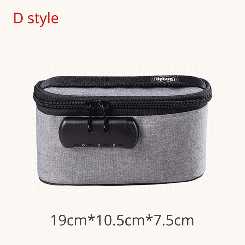 Große Kapazität Dokument Lagerung Tasche Mit Passwort Lock Wasserdichte Dokument Tasche Bussiness Dichtung Organizer Handtasche: D-grey