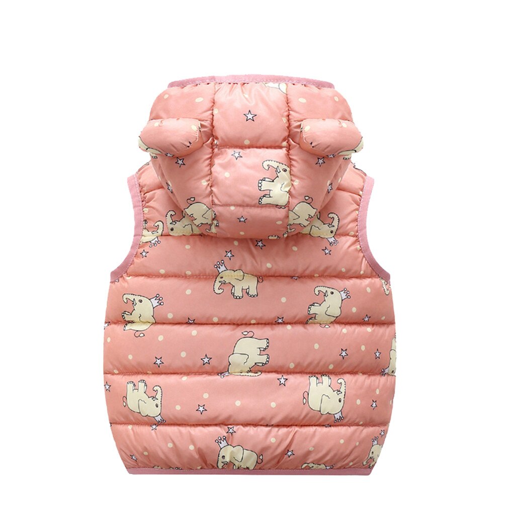 Enfants gilet vêtements d'extérieur manteaux d'hiver enfants vêtements à capuche coton garçons filles gilet pour l'âge de 1-4 ans
