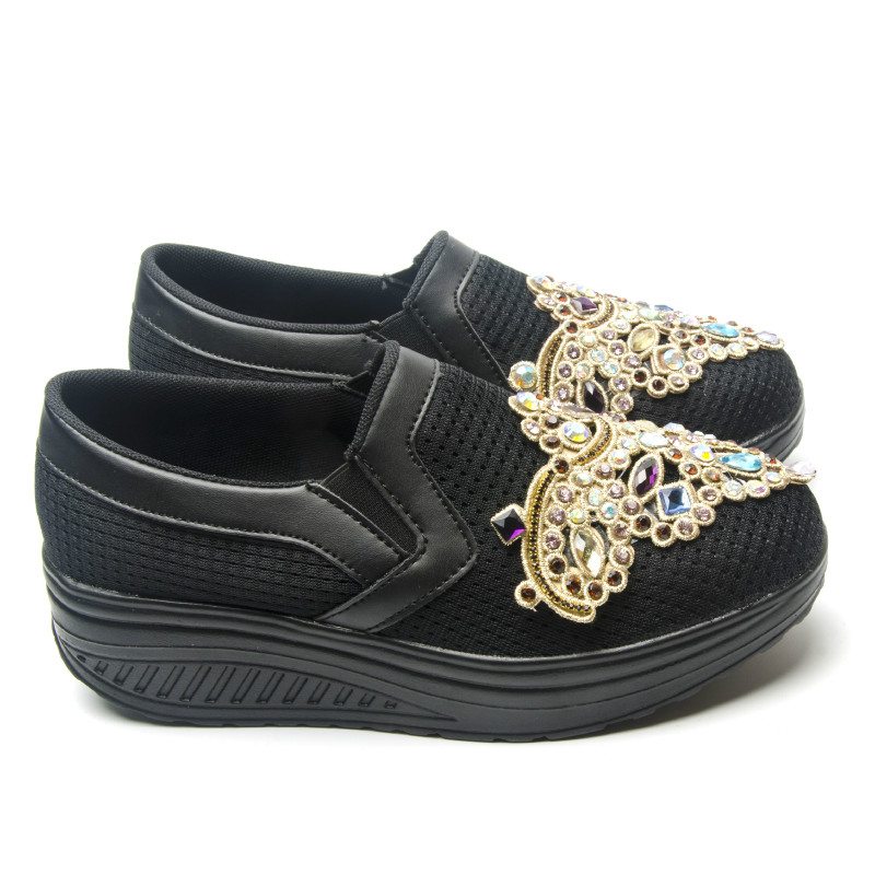 Fujin zapatos de esponja de fondo grueso de torta de un solo cojín mujeres de suela gruesa Shake Casual zapatos de Shake otoño