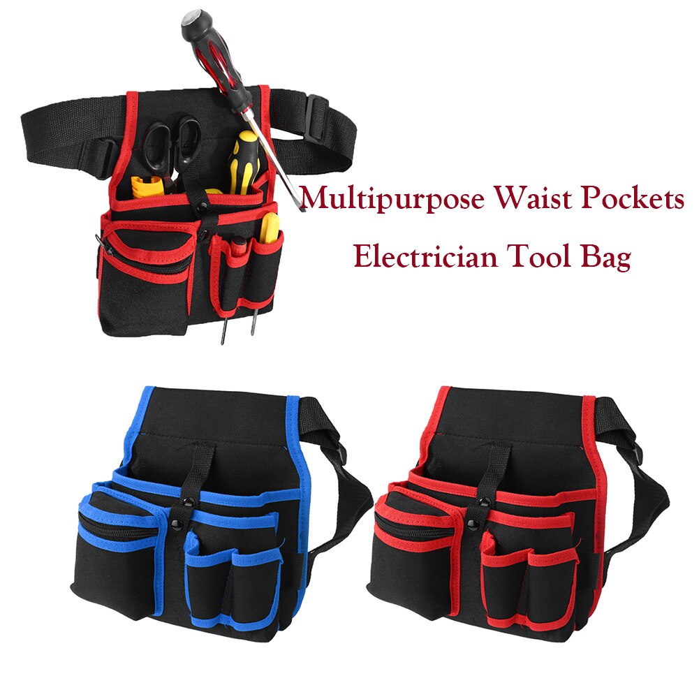 Waist Pockets Electrician Tool Bag Organizer Carrying Pouch Bag Case Wrenches Screwdrivers Pliers Hardware Parts Storage Bags
