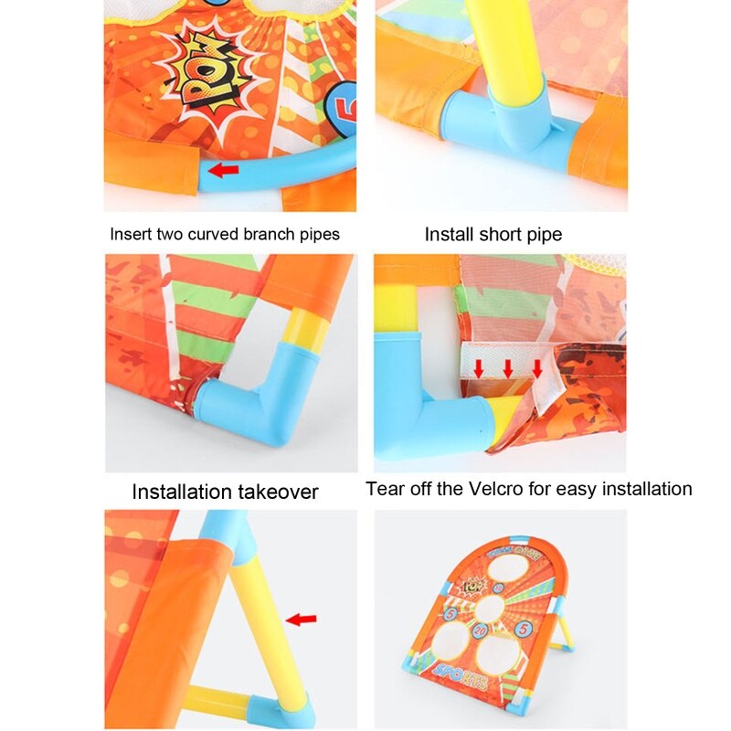 Children Toss Game Soft Sandbag Ball Bean Bag with Aim Bracket Indoor Outdoor Parent-child Interactive Games for Kids Toddlers P