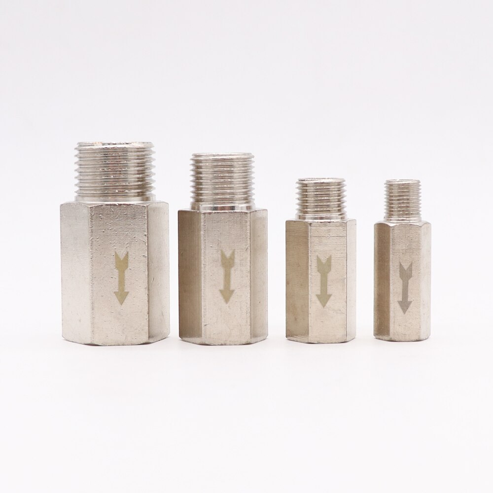 1/8 " 1/4 " 3/8 " 1/2 " bsp han-til-hun pneumatisk kontraventil fuld-vejs kontraventil for luft, vand, olie og naturgas