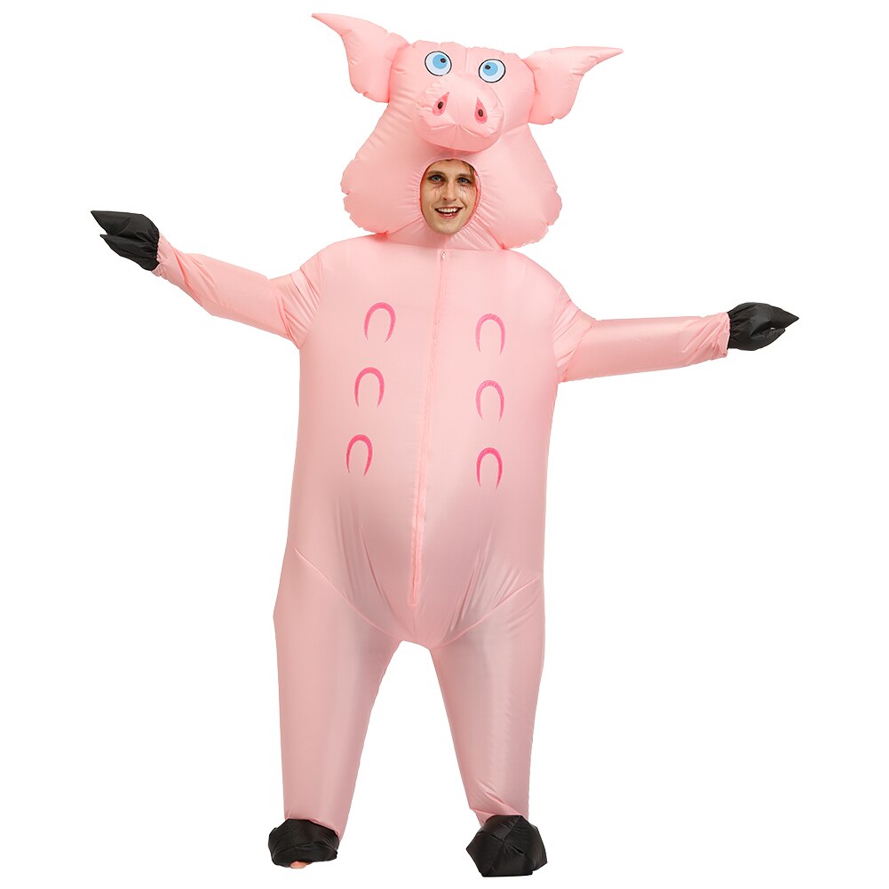 mignon rose cochon gonflable Costume scène Performance Costume Halloween amusant Costume fête vêtements