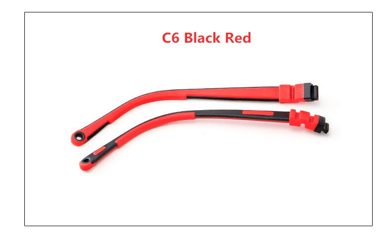 Gafas de sílice + TR para niños, patillas de silicona de color a presión, par, multicolor opcional, accesorios para gafas: C6 Black Red