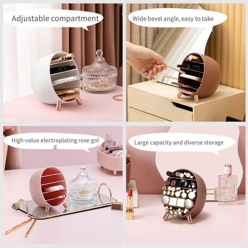 Makeup Organizer Adjustable Storage Box For Eyebrow Pencil Lipstick Eyeliner Storage Box Display Stand Holder