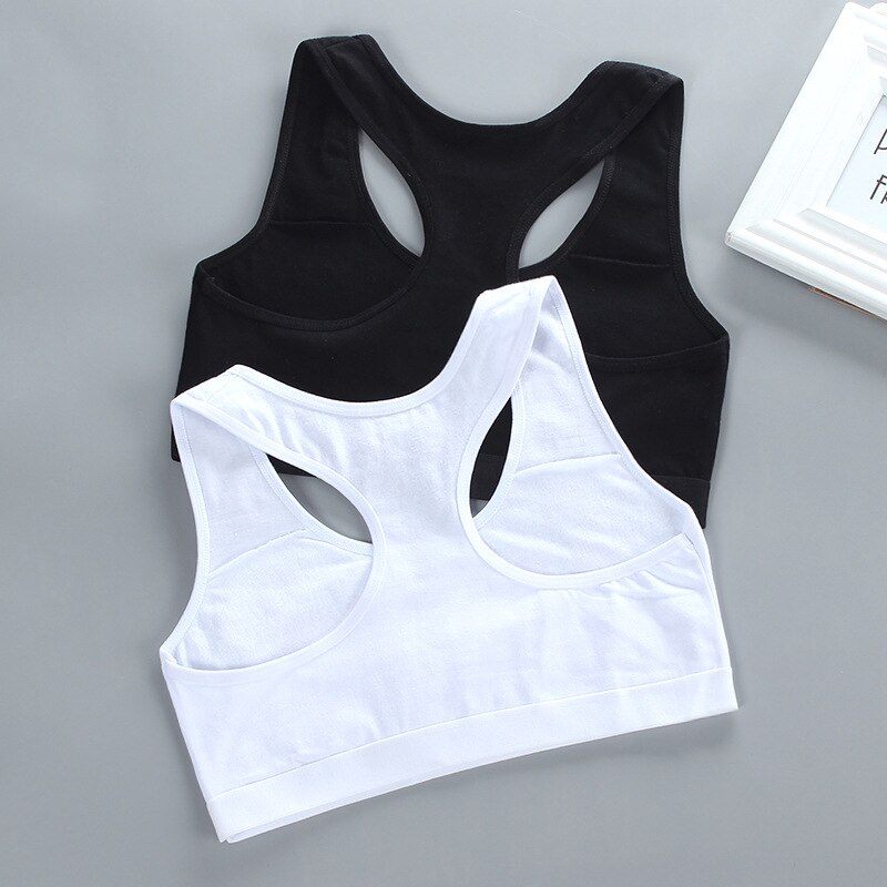 Sujetador de algodón para niña, sostén de entrenamiento, Top de 12 para chica joven, ropa de calle para chico, Top de tubo, ropa interior de Yoga, ropa interior escolar 10