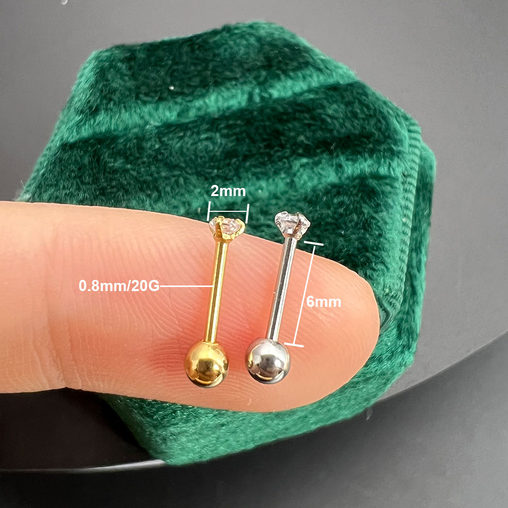 Conch Rook Helix Tragus Lobe Chain Hoop Earrings Zircon Cartilage Stainless Steel Stud Earring Piercing Jewelry