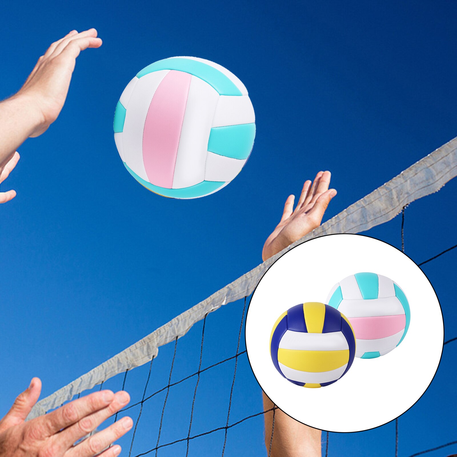 Standard Size 5 Indoor Volleyball Soft Outdoor Recreational Ball Beach Game Pool Match Training Play for Kids Beginner Adult