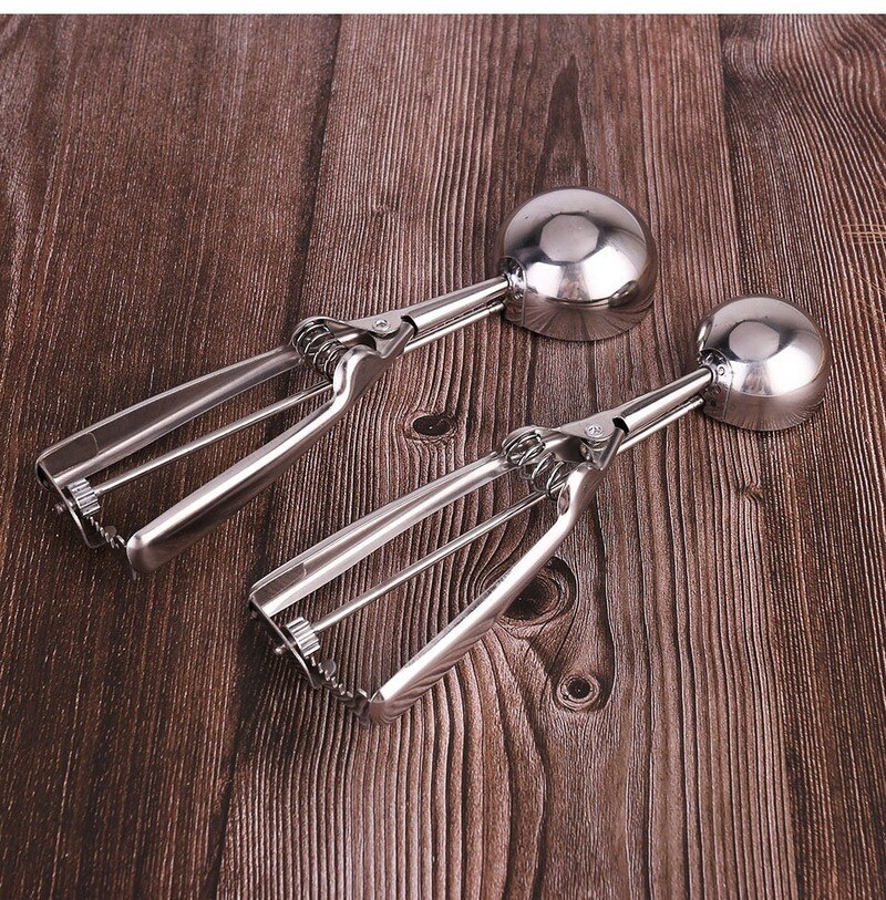 1pcs Ice Cream Scoops Metal Stainless Steel Make Kitchen Tools 4/5/6 CM 3 Size For Choose Potato Watermelon Spoon
