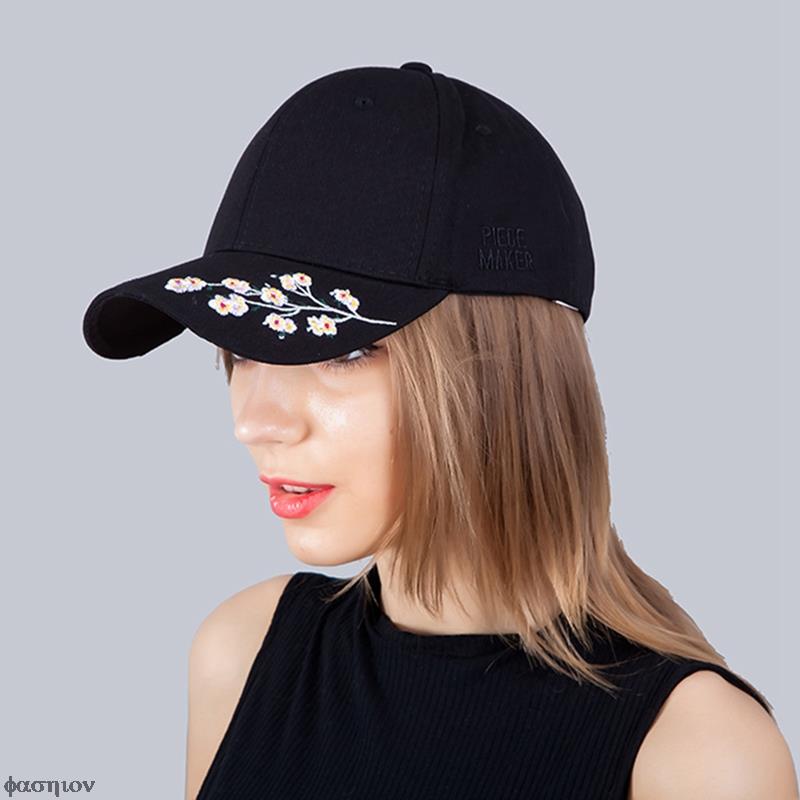 Flower Embroider Baseball Cap Cycling Running Golf Caps Women Casual Snapback Breathable Sports Hat UV Protection Panama