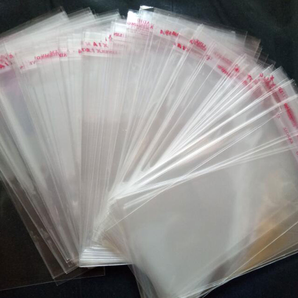 500 sztuk/przezroczyste samoprzylepne uszczelnienie plastikowe torby OPP poli samoklejący z tworzywa sztucznego jasne celofan torby na prezenty torby do pakowania