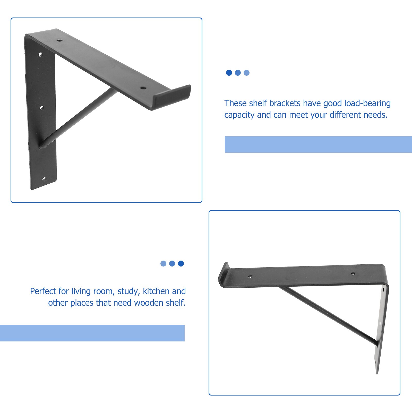 1 Pair Heavy Duty Shelf Brackets Floating Shelf Brackets Brackets for Shelves