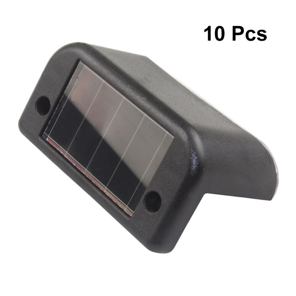 Waterdichte Solar Stap Led Trap Verlichting Reling Lichten Outdoor Security Verlichting Voor Tuin Hek Patio Paden Loopbrug (: Black 4