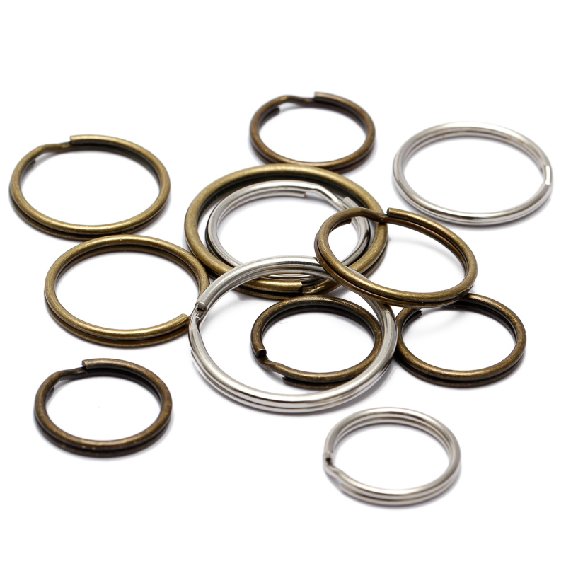 16/20/50mm 50 diy metallnøkkelholder delte ringer unisex nøkkelring nøkkelring nøkkelring tilbehør nøkkelringlaging tilbehør