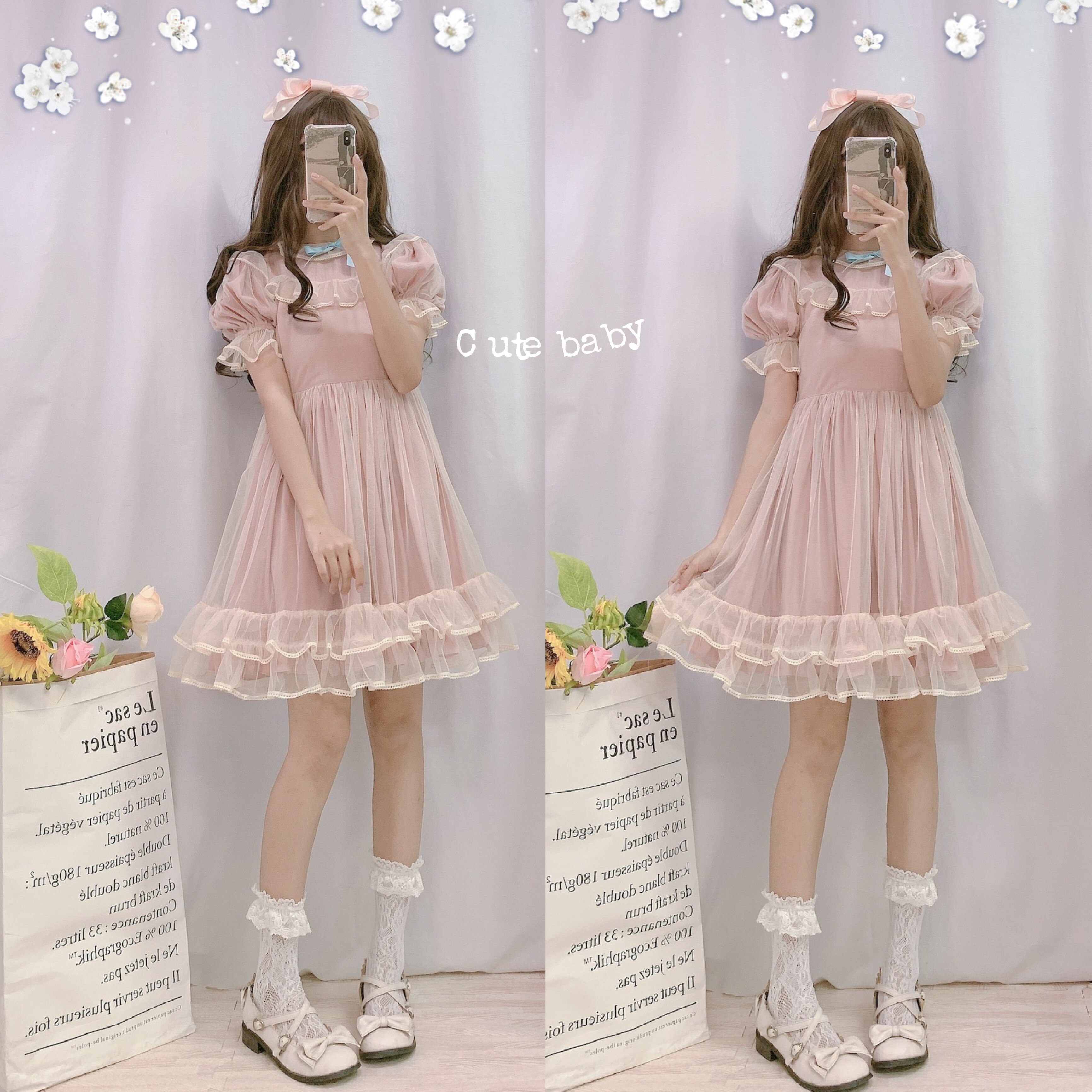 summer cute Japanese sweet Lolita Dress kawaii clothing renaissance victorian dress loli tea party dresses for women