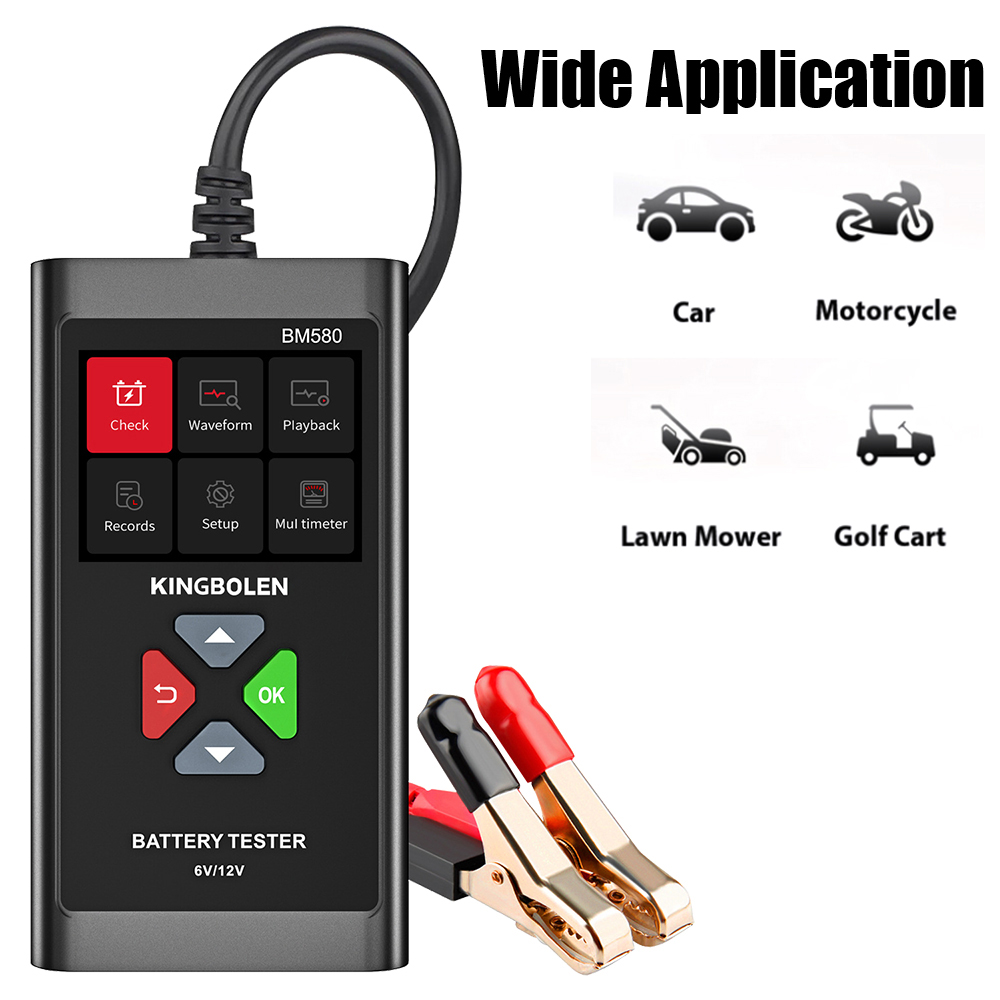 tester Batteria BM580 - 12V 6V - Analizzatore Circuito CCA - per Batterie Piombo-Acido gel Umide