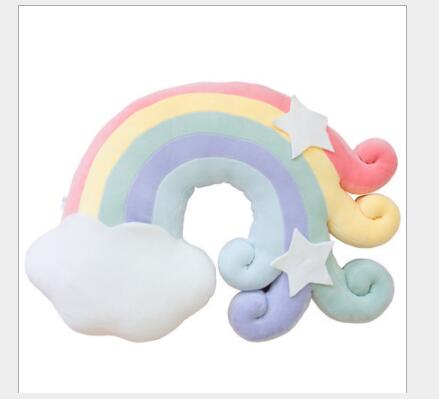 Mignon bonbons couronne nuage étoile lune arc-en-ciel oreiller rembourré doux coussin maison voiture décoration rose oreiller enfants d'anniversaire oreillers: 60x40x9 cloud
