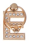 UVR Metal Diamond Finger Ring Character Phone Stand Holder English Letters Rhinestone Mobile Phone Holder Stand For All Phone: E