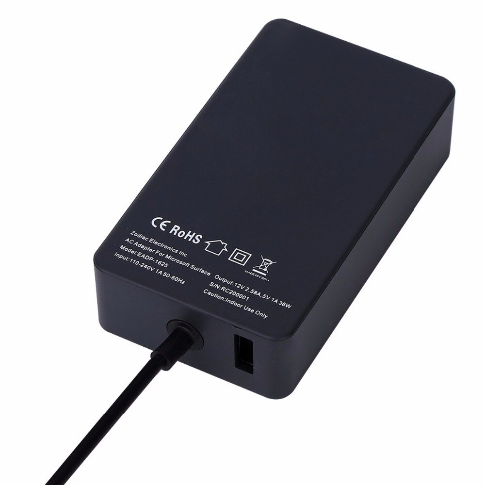36W Surface Pro 4/Pro 3 Charger with USB Port, 12V 2.58A Magnetic AC Adapter Power Supply For Microscoft Surface Pro 3/Pro 4 i5