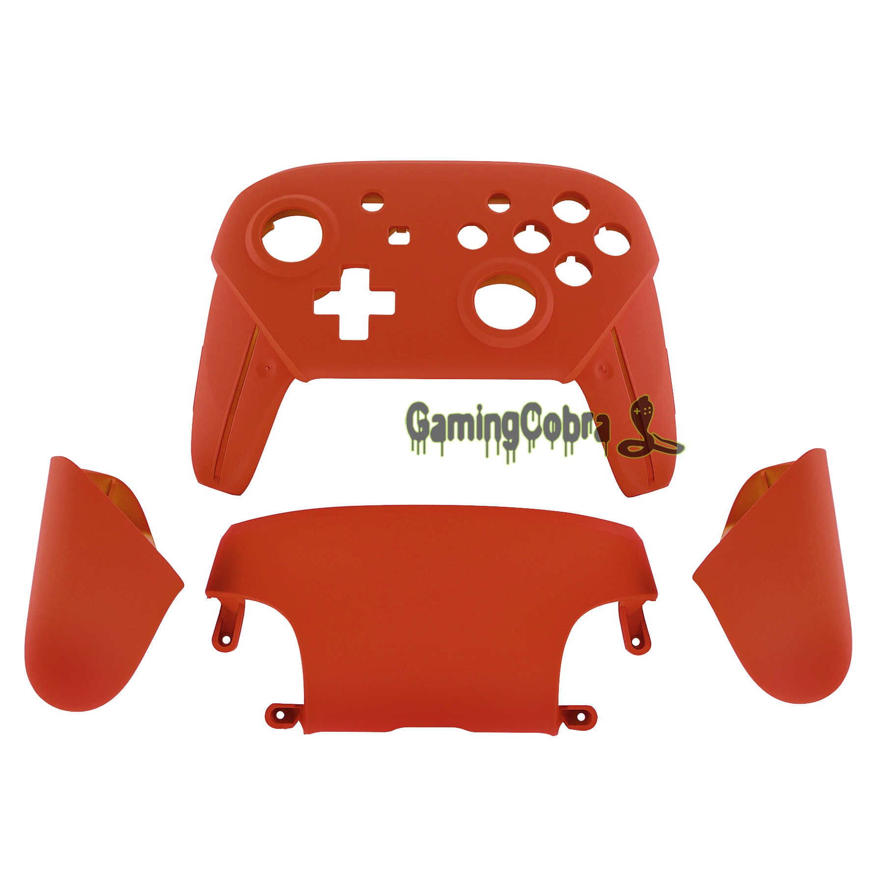 EXtremeRate Frontplatte Backplate Gehäuse Shell Cover mit Griffe Ersatz für Nintendo Schalter Pro Controller: Orange