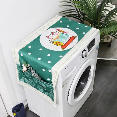 Japanse Stijl Lucky Cat Eenvoudige Wasmachine Deksel Waterdicht Koelkast Deksel Magnetron Stof Doek Handdoek Cover: 07