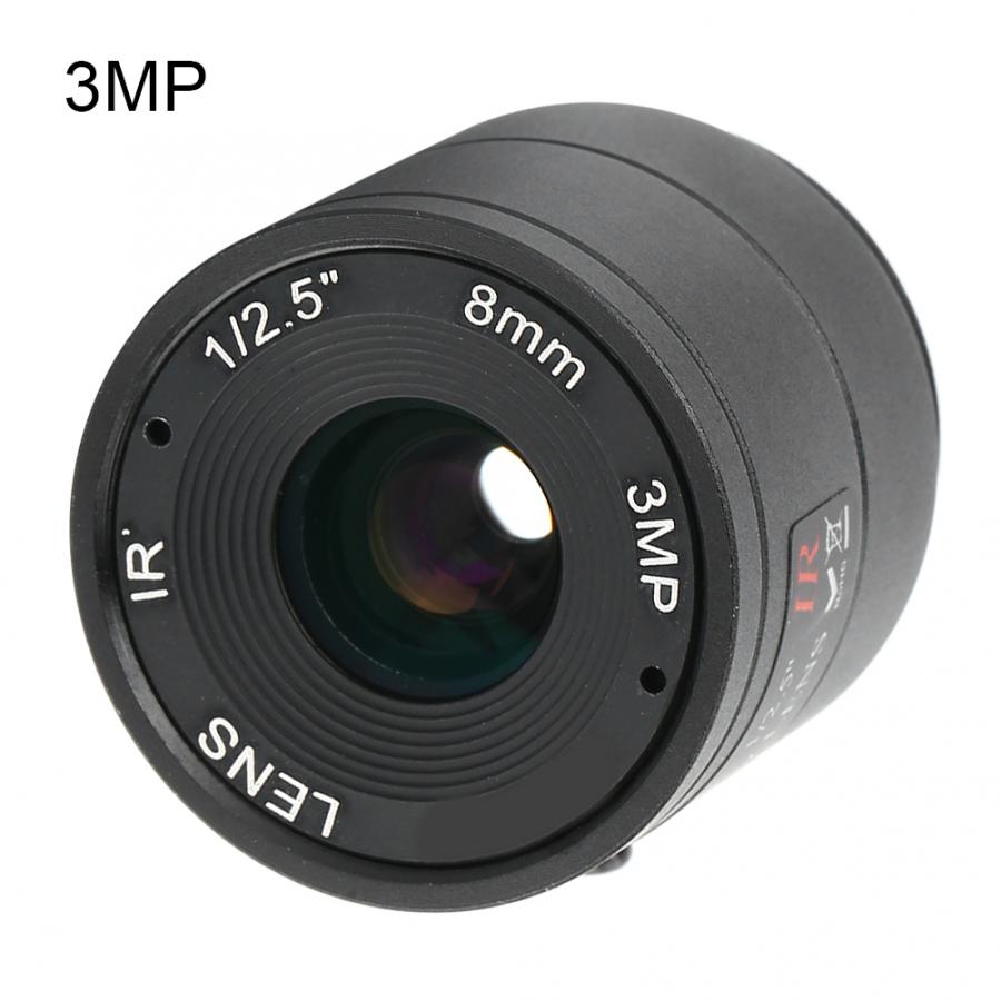 Aluminum Alloy 8mm Focal Length Camera Lens 3MP High Definition Wide Field Angle Security Camera Lens