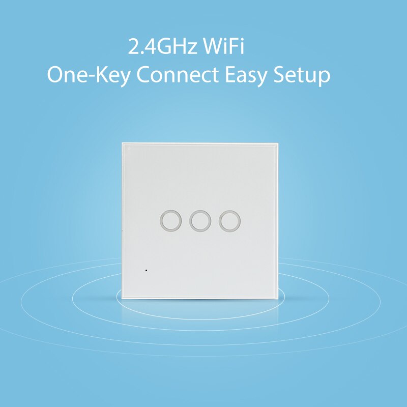 Smart WIFI EU Light Switch 1/2/3 Gang Touch Sensitive Wall Type Home Automation Z Wave Wireless