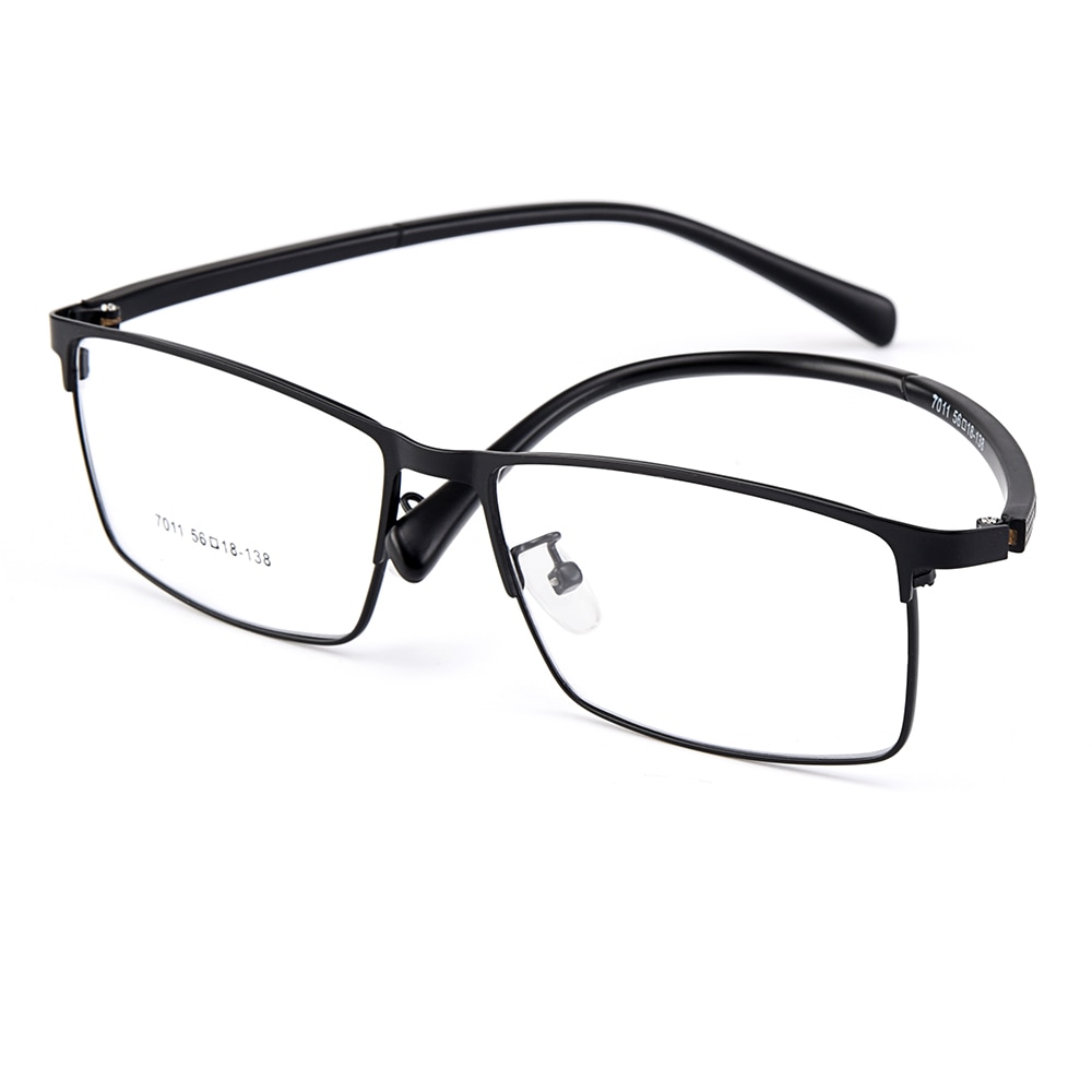 Gmei Optical Men Titanium Alloy Eyeglasses Frames for Men Eyewear Flexible Temples Legs IP Electroplating Alloy Spectacles Y7011