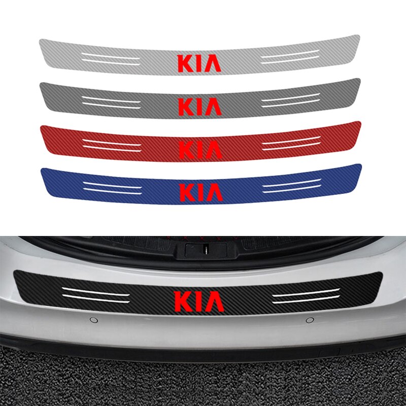 1 stk auto styling bagkofanger beskyttelse kulfiber mærkat til kia rio ceed sportage cerato soul sorento  k2 k5 tilbehør