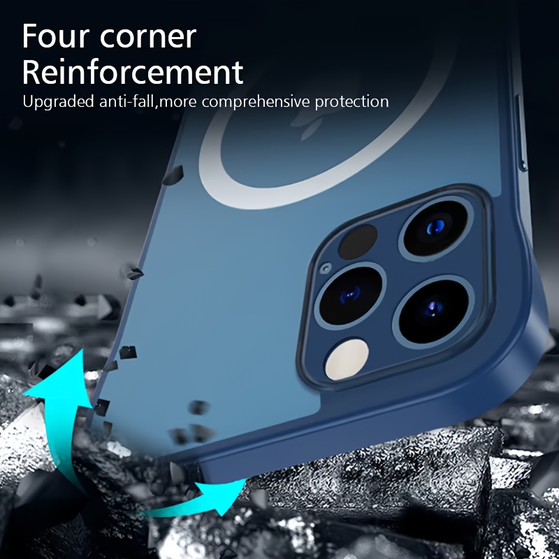 JMUYTOP-funda de carga inalámbrica magnética para iphone 16, 15, 14, 13 Pro Max, carcasa trasera ultra mate, sin de parachoques